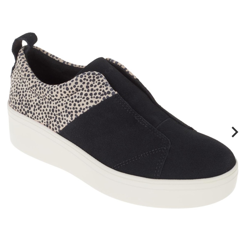 TOMS Amber Leather Slip-On Platform Sneaker, Size 8W
